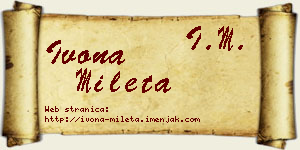 Ivona Mileta vizit kartica